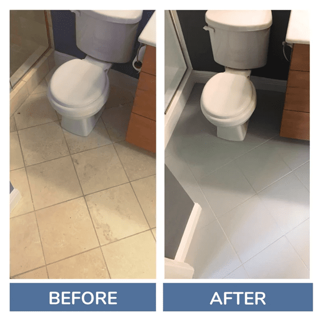 tile floor coating - Before-After